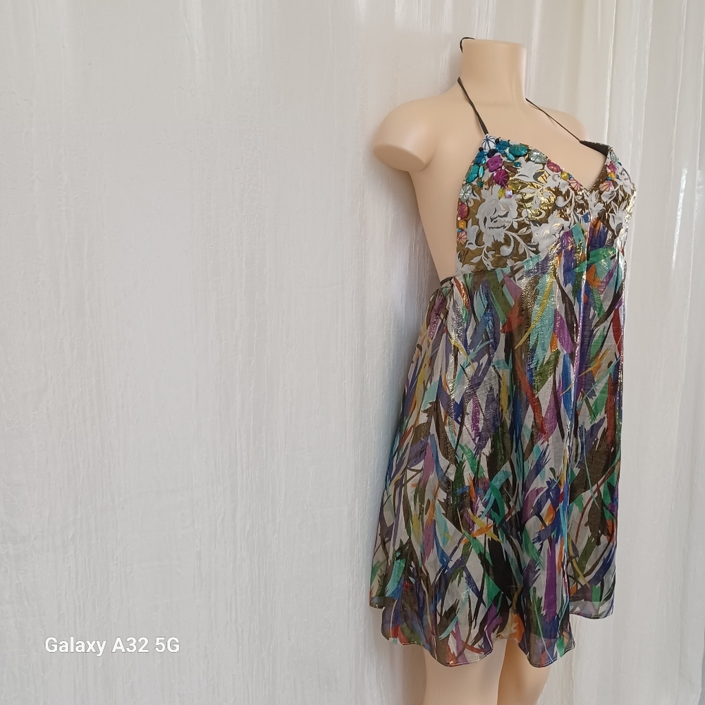 Meghan Los Angeles Women Size 6  Multicolor Abstract Dress - Picture 5 of 15